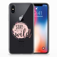 Apple iPhone X | Xs Telefoonhoesje met Naam Boho Stay Wild - thumbnail