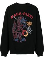 Maharishi sweat à logo imprimé - Noir