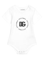 Dolce & Gabbana Kids body en coton à logo imprimé - Blanc