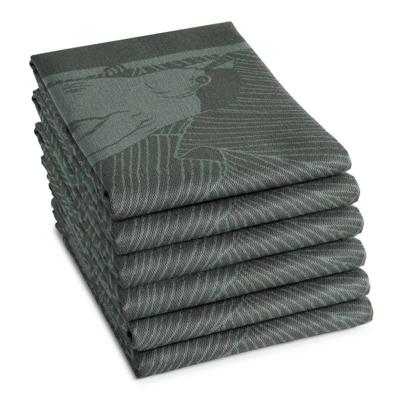 DDDDD Theedoek Birdy 60x65cm - green - set van 6 DDDDD Theedoek Birdy 60x65cm - green - set van 6