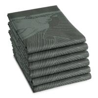 DDDDD Theedoek Birdy 60x65cm - green - set van 6