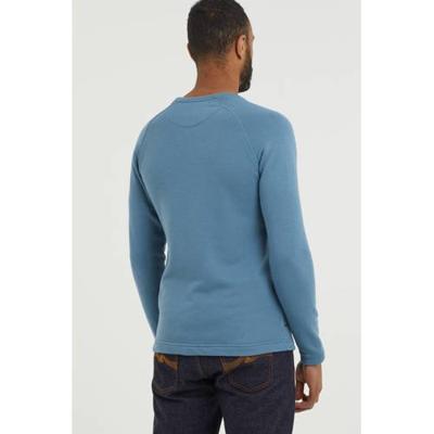 Butcher of Blue sweater met logo blauw