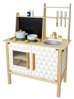 Viking Choice  Houten kinderkeuken 60x30x78 cm groen en wit met krijtbord en keukengerei