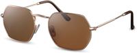 CWI zonnebril unisex rechthoekig goud/bruin (CWI2158)