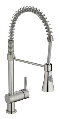 Schutte CORNWALL ééngreepsmengkraan keuken met spiraalveer, roestvrij staal-look Schutte CORNWALL ééngreepsmengkraan keuken met spiraalveer, roestvrij staal-look