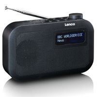 Lenco draagbare DAB+/FM radio PDR-016 met Bluetooth - zwart