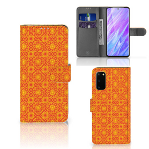 Samsung Galaxy S20 Telefoon Hoesje Batik Oranje