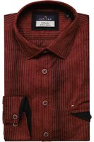 Jupiter Casual Short Style Overhemd bordeaux, Gestreept - thumbnail