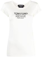 TOM FORD t-shirt en soie à logo imprimé - Blanc - thumbnail