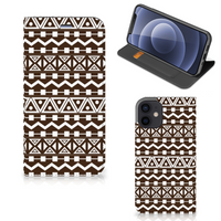 iPhone 12 Mini Hoesje met Magneet Aztec Brown - thumbnail