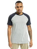 Urban Classics Raglan Contrast Tee, heren T-shirt, verkrijgbaar in vele verschillende kleuren, maten S - 5XL, grijs/donkerblauw, XL