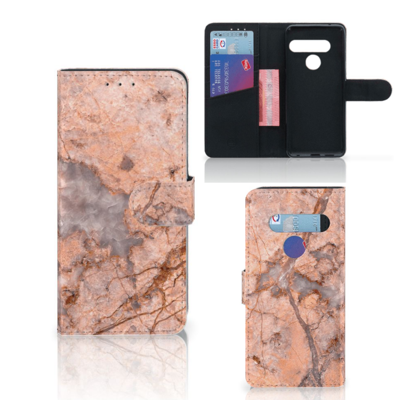 LG G8s Thinq Bookcase Marmer Oranje