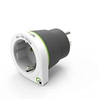 Q2 Power | Europe to USA | Universal-Reiseadapter mit Erdungsstecker | KID SAFE Stoßschutz | Spannung und Leistung 100V-1500W / 125V-1875W