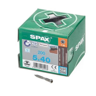 Spax-d vlonderschr.rvs t25 5,0x40 Spax-d vlonderschr.rvs t25 5,0x40