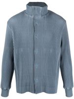 Homme Plissé Issey Miyake veste bomber Kersey Pleats - Bleu