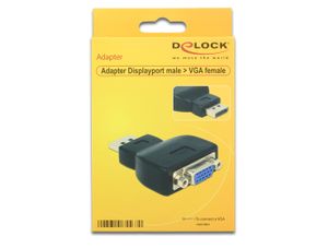 Delock 65567 Adapter DisplayPort 1.2 male > VGA female zwart