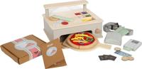 small foot Houten Pizzaria Set, multifunctionele pizzaoven met accessoires, hoogwaardige rollenspeelset, voor kinderen vanaf 3 jaar, 12696