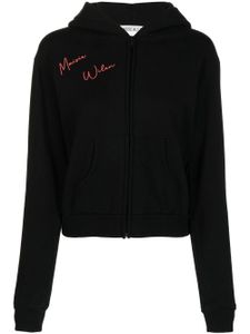 Maisie Wilen hoodie zippé à imprimé graphique - Noir