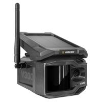 Vosker V300 bewakingscamera met live-streaming, camera zonder wifi met simkaart en zonnepaneel, mobiele beveiligingscamera met nachtzicht en bewegingsdetectie, IP65 weerbestendig, mobiele bewaking