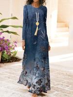 Casual Loose Floral Dress With No