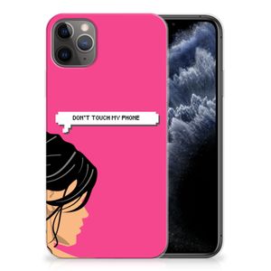 Apple iPhone 11 Pro Max Silicone-hoesje Woman Don't Touch My Phone