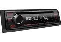 Kenwood KDC-130UR CD-autoradio met RDS (high-performance tuner, USB, AUX-ingang, Android Control, Bass Boost, 4x50 Watt, Rood) Zwart