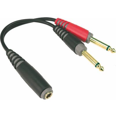 Klotz AYS-5 Y-adapter 6.35mm stereo - 2x 6.35mm mono 0.2m Klotz AYS-5 Y-adapter 6.35mm stereo - 2x 6.35mm mono 0.2m