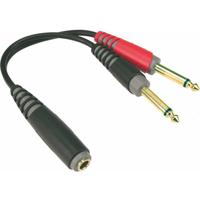 Klotz AYS-5 Y-adapter 6.35mm stereo - 2x 6.35mm mono 0.2m