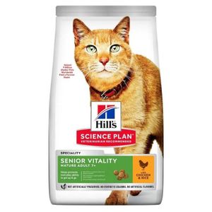 Hill&apos;s Science Plan Kat Mature Adult Senior Vitality Kip&Rijst 1,5kg