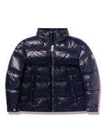 Moncler Enfant veste matelassée à logo appliqué - Bleu - thumbnail