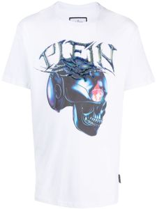 Philipp Plein t-shirt SS Chrome à col rond - Blanc