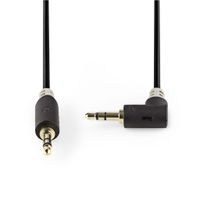 Nedis CABW22600AT05 Stereo Audiokabel 3,5 Mm Male - 3,5 Mm Male Haaks 0,5 M Antraciet