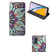 OnePlus Nord 2 5G Smart Cover Purple Flower