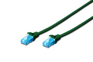 Digitus DK-1512-030/G RJ45 Netwerkkabel, patchkabel CAT 5e U/UTP 3.00 m Groen Verdraaide paren 1 stuk(s)