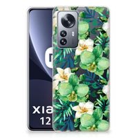 Xiaomi 12 Pro TPU Case Orchidee Groen - thumbnail