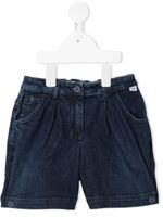 Il Gufo short en jean à taille élastiquée - Bleu