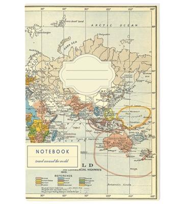 Moses notitieschriften met reisthema 64 pagina's set van 3 stuks