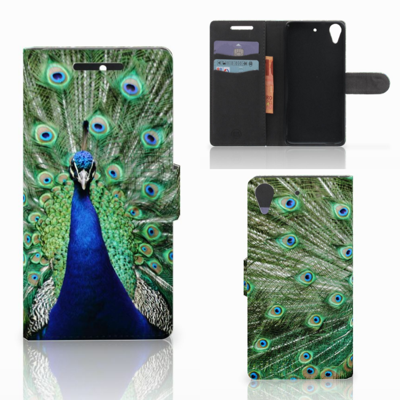 HTC Desire 628 Telefoonhoesje met Pasjes Pauw HTC Desire 628 Telefoonhoesje met Pasjes Pauw