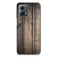 Motorola Moto G53 Bumper Hoesje Steigerhout - thumbnail