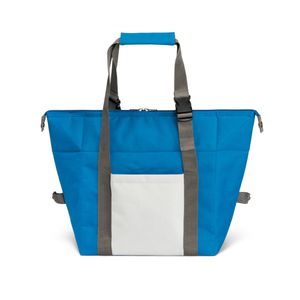 Strand/picknick isolatie koeltas blauw 15 liter inhoud en 38 x 33 x 18 cm   -