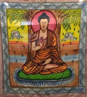 Wandkleed Katoen Painted Buddha - thumbnail