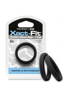 #13 Xact-Fit Cockring 2-Pack - Black - thumbnail