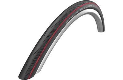 Schwalbe - Lugano II HS471 Zwart Red Stripes 700X25C Schwalbe - Lugano II HS471 Zwart Red Stripes 700X25C
