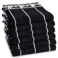 DDDDD Keukendoek Zwart Bont Black (6 stuks)