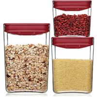 ClickClack vershoudbox Pantry Cube 1,4/2,8/4,3 L rood 3-delig