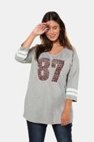 Ulla Popken Shirt, Classic, V-hals, 3/4 mouwen - Grote Maten