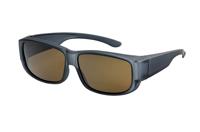 FitOfar overzetzonnebril grijs unisex met bruine lens Vz0009lv