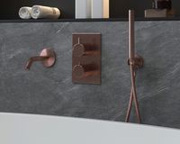 Saniclear Copper inbouw badkraan compleet geborsteld koper - thumbnail