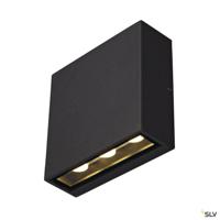 SLV Strakke muurlamp Big Quad zwart 1005126