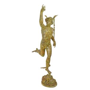 BRONZEN BEELD VAN MERCURY hoogte 195 cm